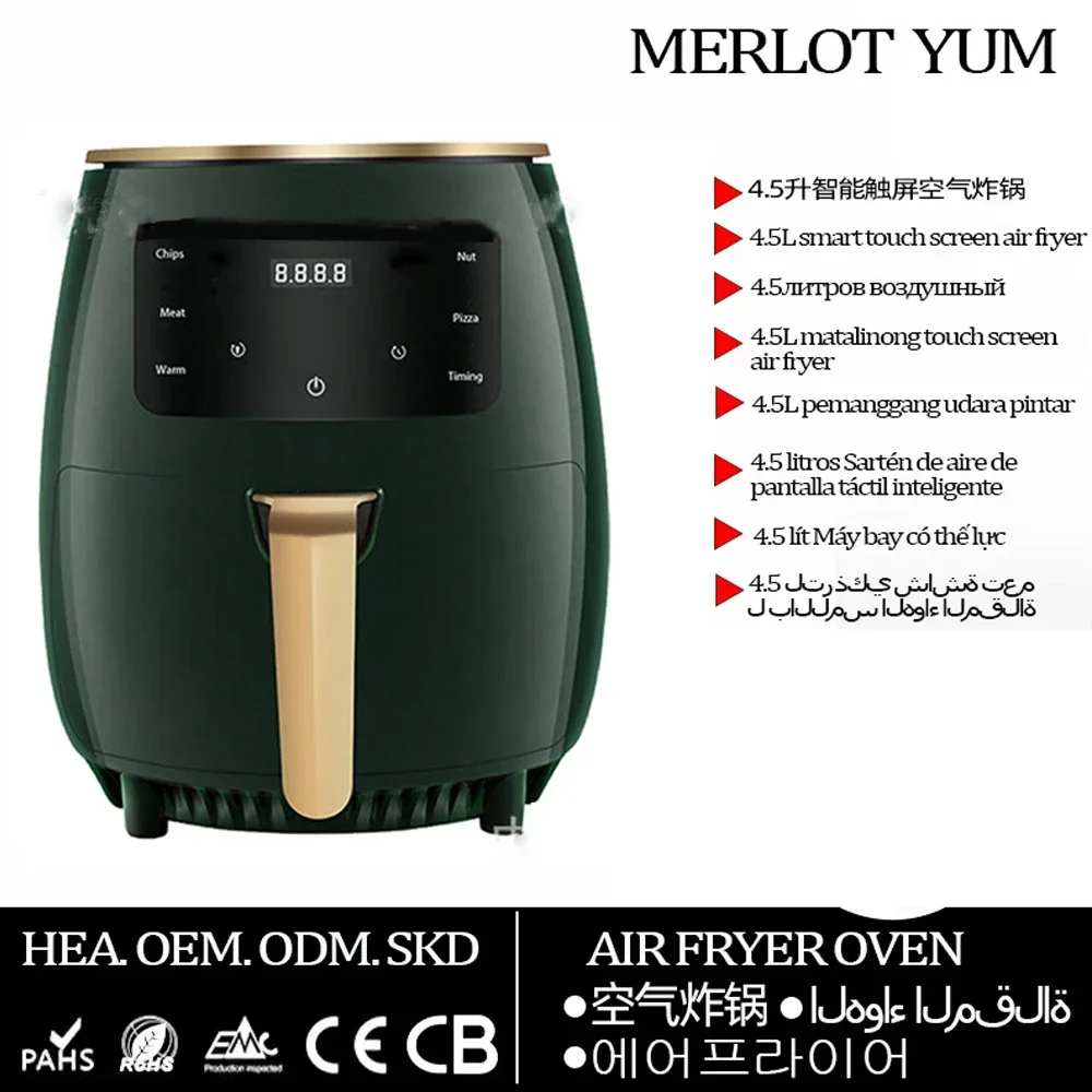 Air Frying Home Multi-function Intelligent 6L Visual Color Screen Touch  Large Capacity Air Fryer Freidor De Aire - AliExpress