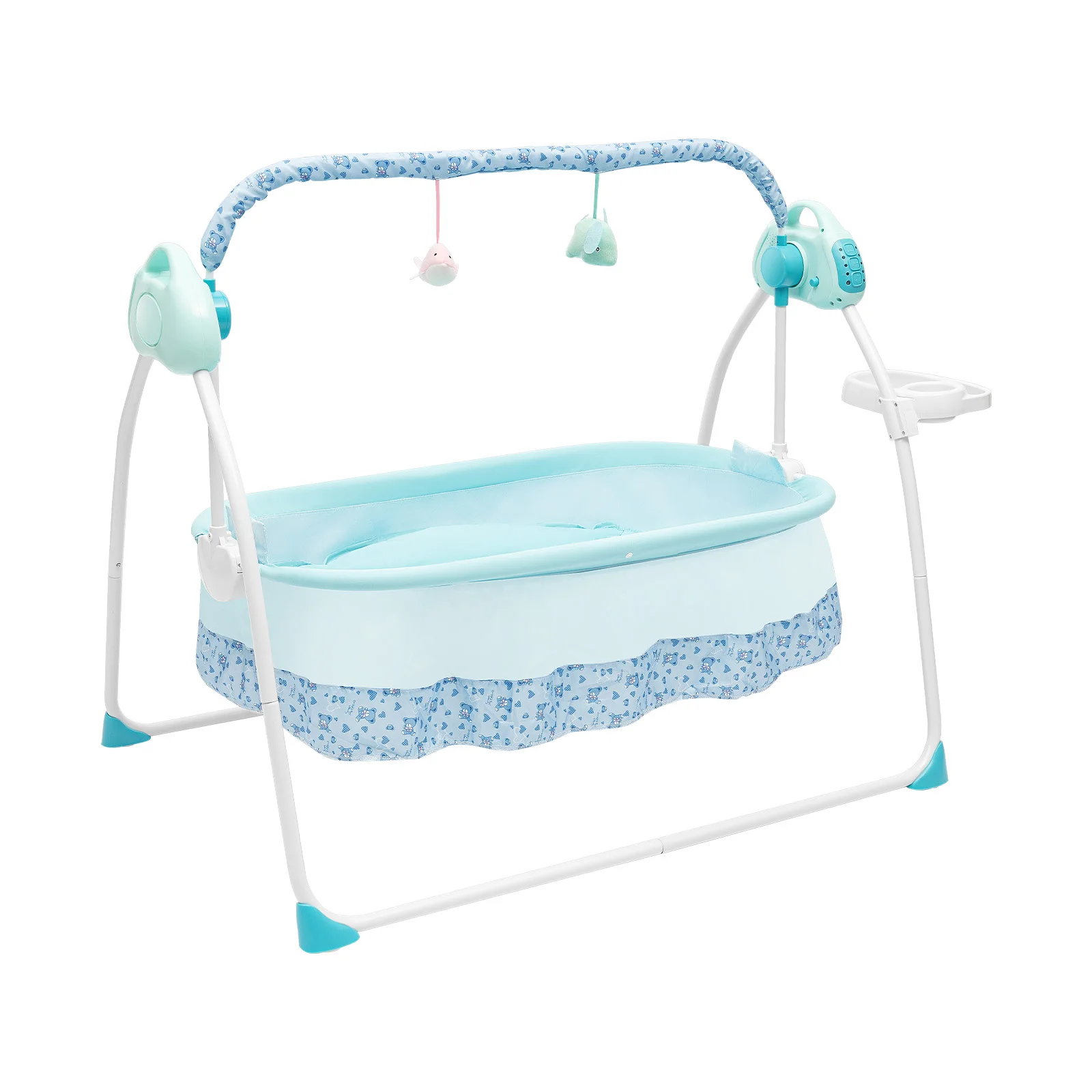 Electric Baby Cradle with Remote Control Foldable Bassinet for Newborns 5 Speed Swing Modes Bluetooth Music Timer Sleep Aid S77e94dfea702481cbc0f4a59cc76997dy