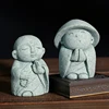 Buddha Jizo Stone Statue Sculpture Feng Shui Praying Monk Collectible Figurine Fish Tank Aquarium Tea Pet Office Home Decoration 3