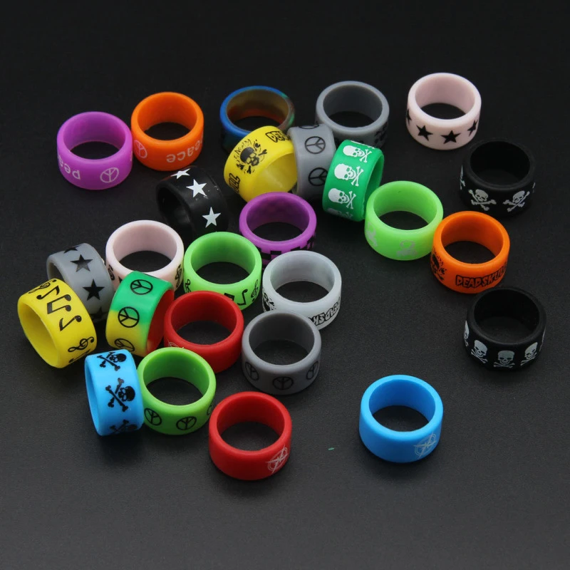 Description Picture 4 of item10Pcs Small Silicone Bands Tennis Racket Grip Band Anti Slip Rubber Rings Protection Sleeve for Rod Squash Racquetball Badminton