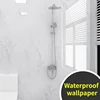 Modern Adhesive Wallpaper Roll with 10 Meters Waterproof Mould Proof Stickers Bathrooms Kitchen Renovation Marble Tile Sticker 1