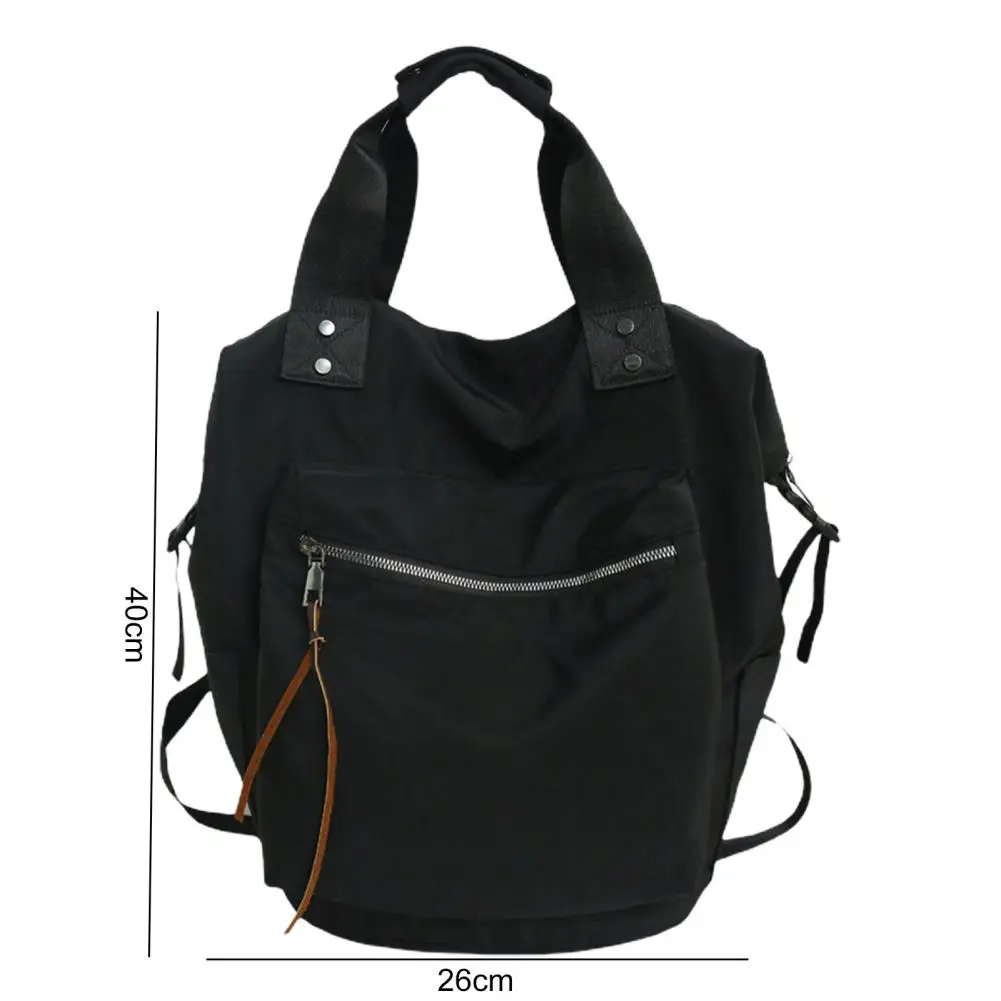 

Waterproof Knapsack High Capacity Waterproof Schoolbag with Portable Handle Zipper Closure Great Load Bearing for Two-way