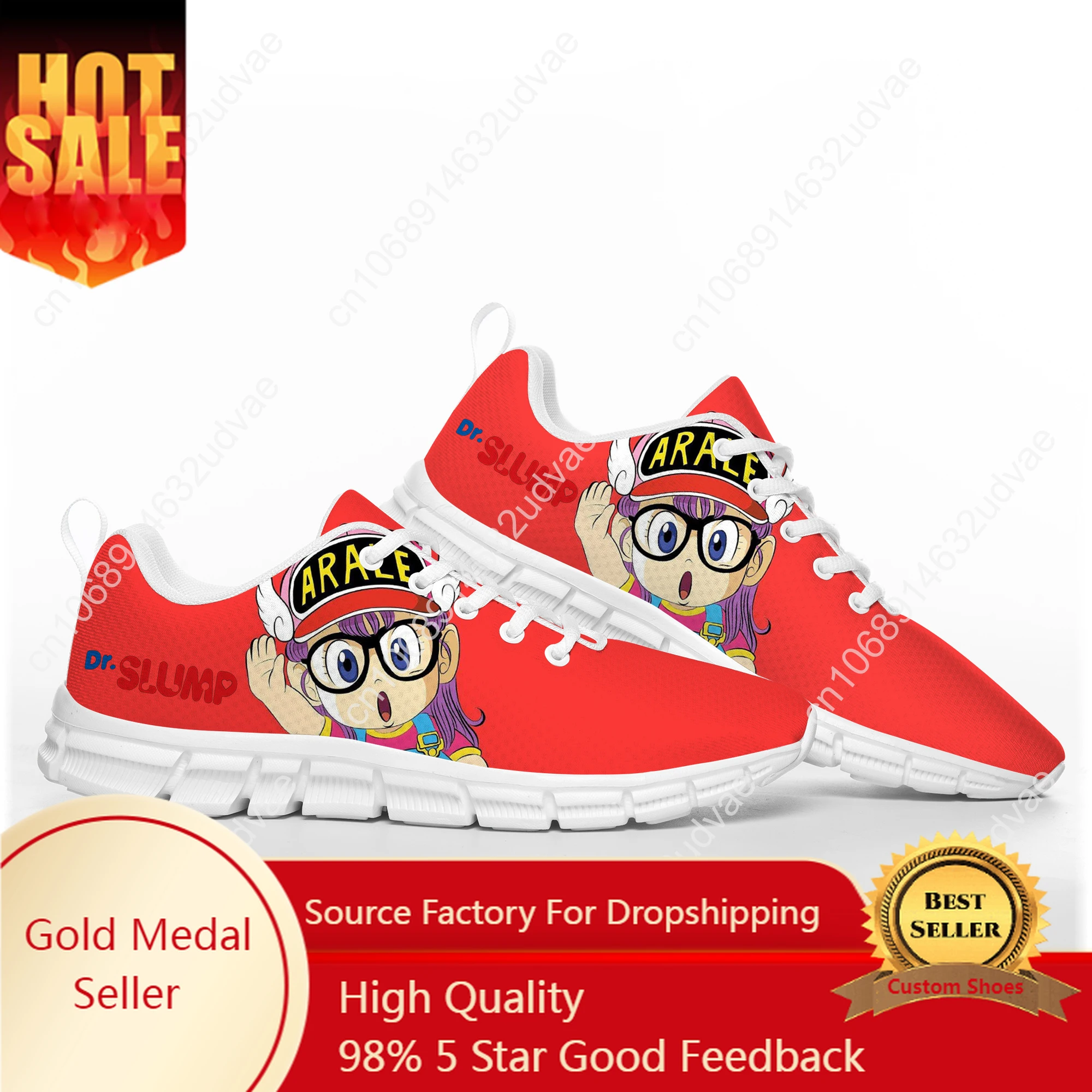 

Anime Manga Cartoon Arale Dr Slump Sports Shoes Mens Womens Teenager Kids Children Sneakers Custom High Quality Couple Shoe
