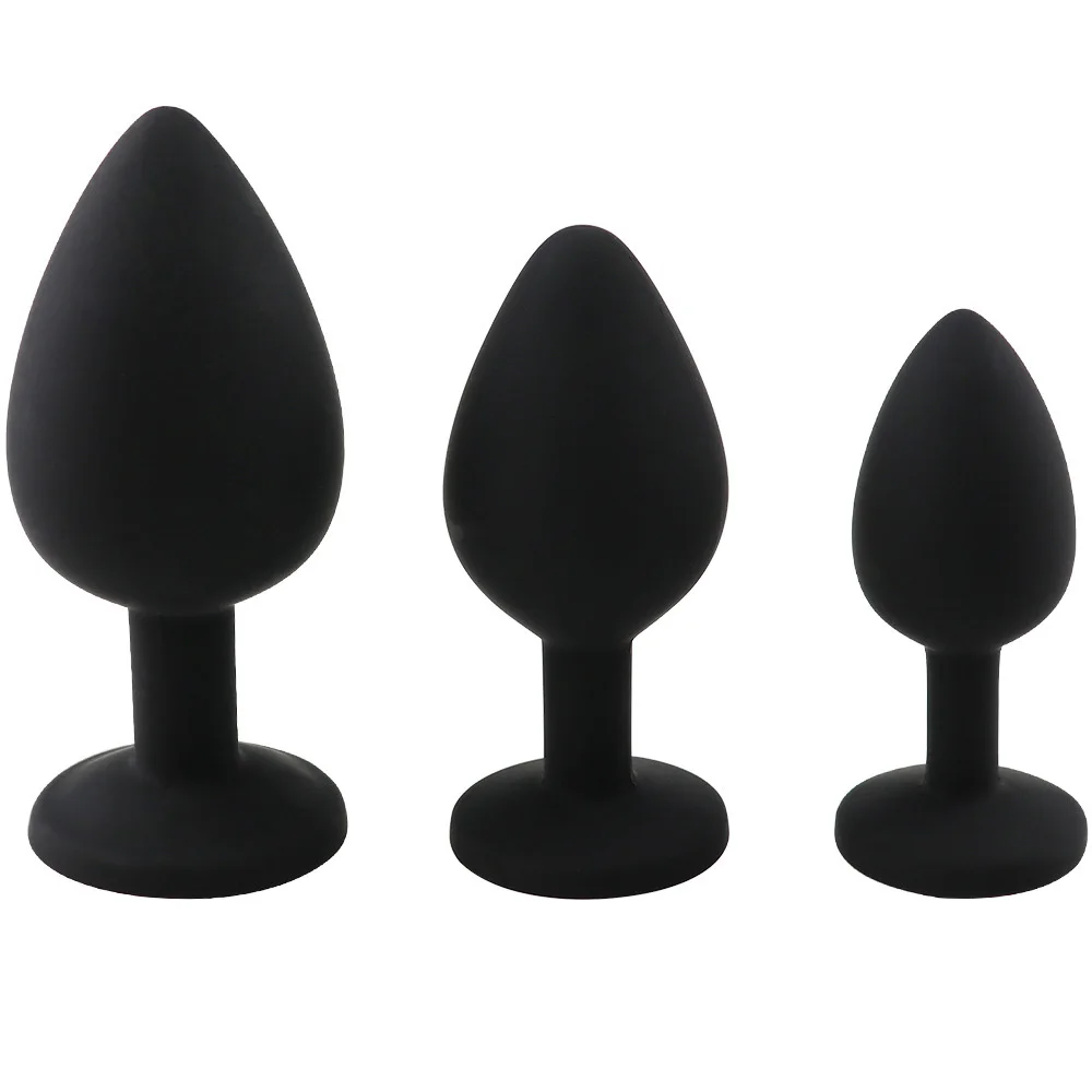 Silicone Butt Plug Unisex Sex Stopper 3 Different Size Adult Toys Men/Women Anal Trainer for Couples_voghion.com