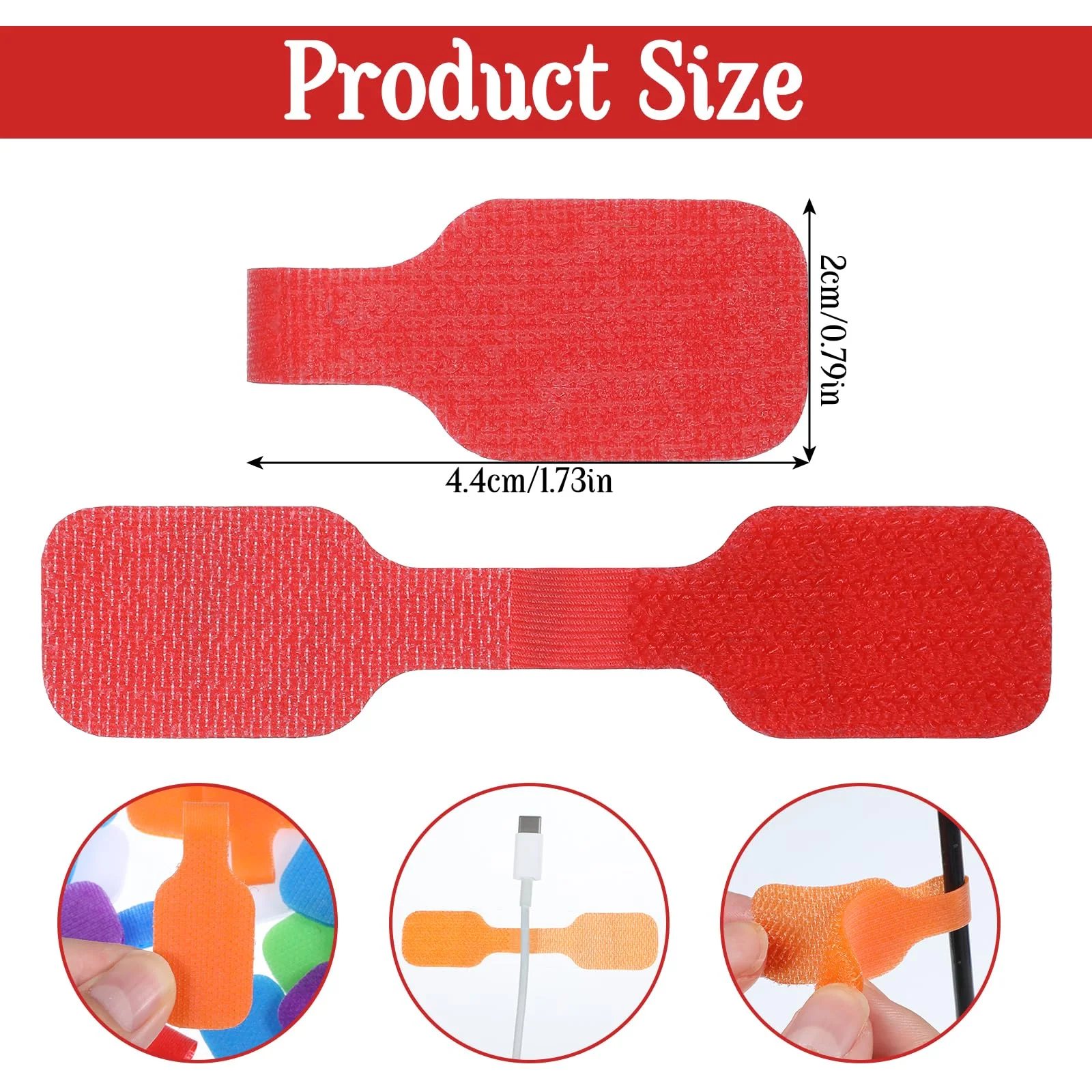 50/100pcs Reusable Waterproof Cable Labels, Color-Coded Cord Organizer Straps for Data Charger Cables, Home Office Travel 6