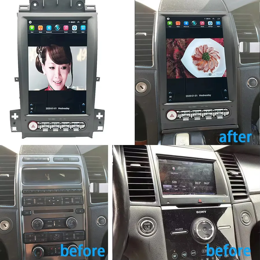 Autoradio GPS Android 15 Carplay per Ford Taurus 2010-2019 - immagine 2