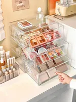 Eyeshadow Tray Storage Box Acrylic Cosmetics Storage Box Powder Cake Makeup Lipstick Storage Rack Eyeshadow Organizer for Woman 1
