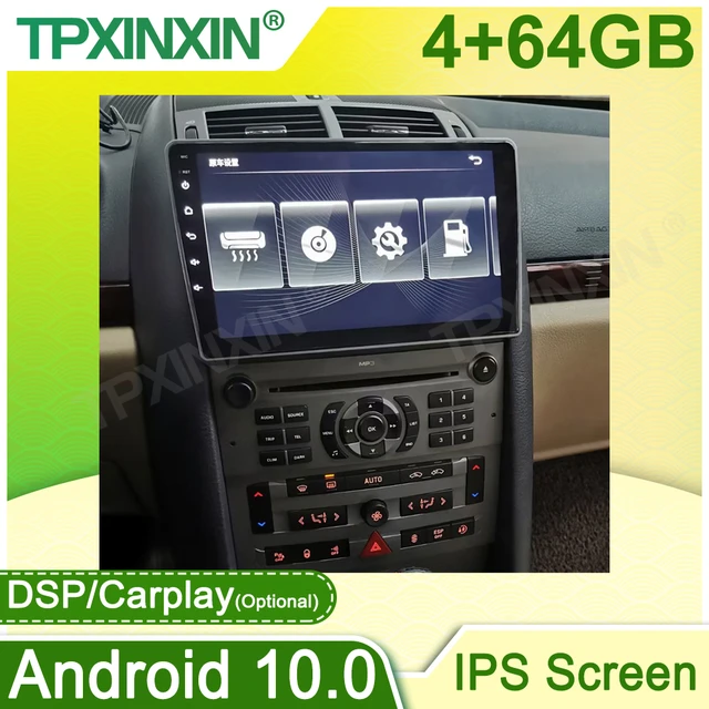 OEM Android 10.0 Radio GPS Navigation system for 2004-2010 Peugeot 407