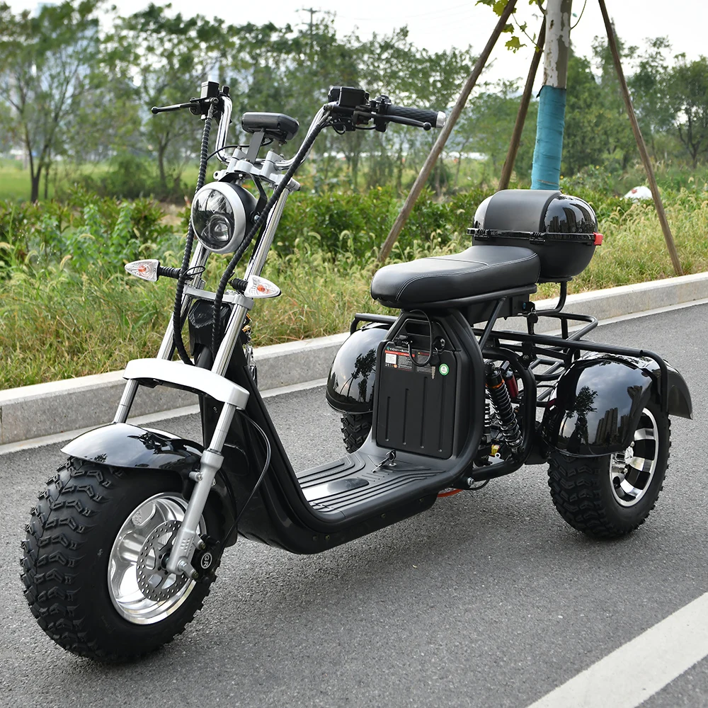 Electric Scooter Citycoco Adult Electric 3 Wheel Scooter 2000W Motor 60V20AH Max Load 250KG Max Speed 40KM/H 18 Inch Fat Tire Electric Motorcycle
