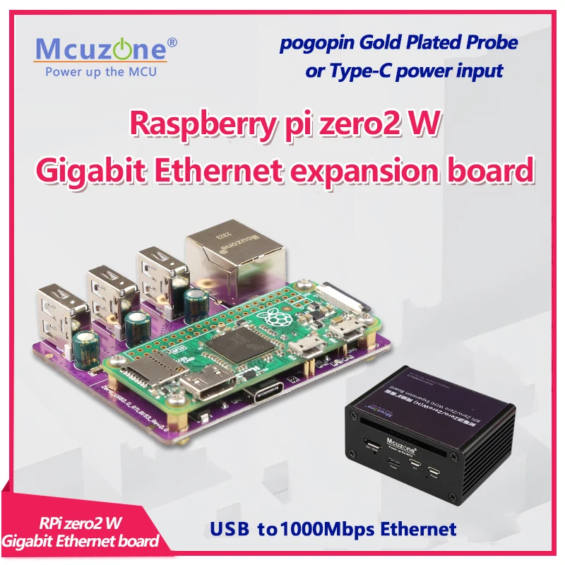 拡張カード Raspberry Model B RPi0 3U1GE、Raspberry pi zero2 W ギガビットイーサネット拡張