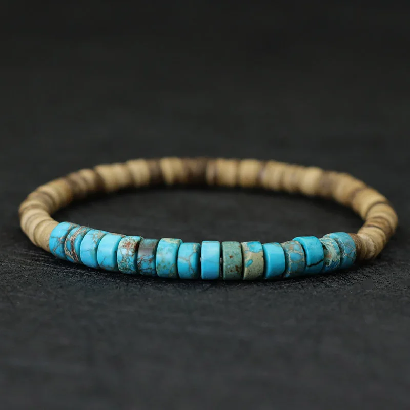 Natural Wood Beaded Meditation Yoga Bracelet