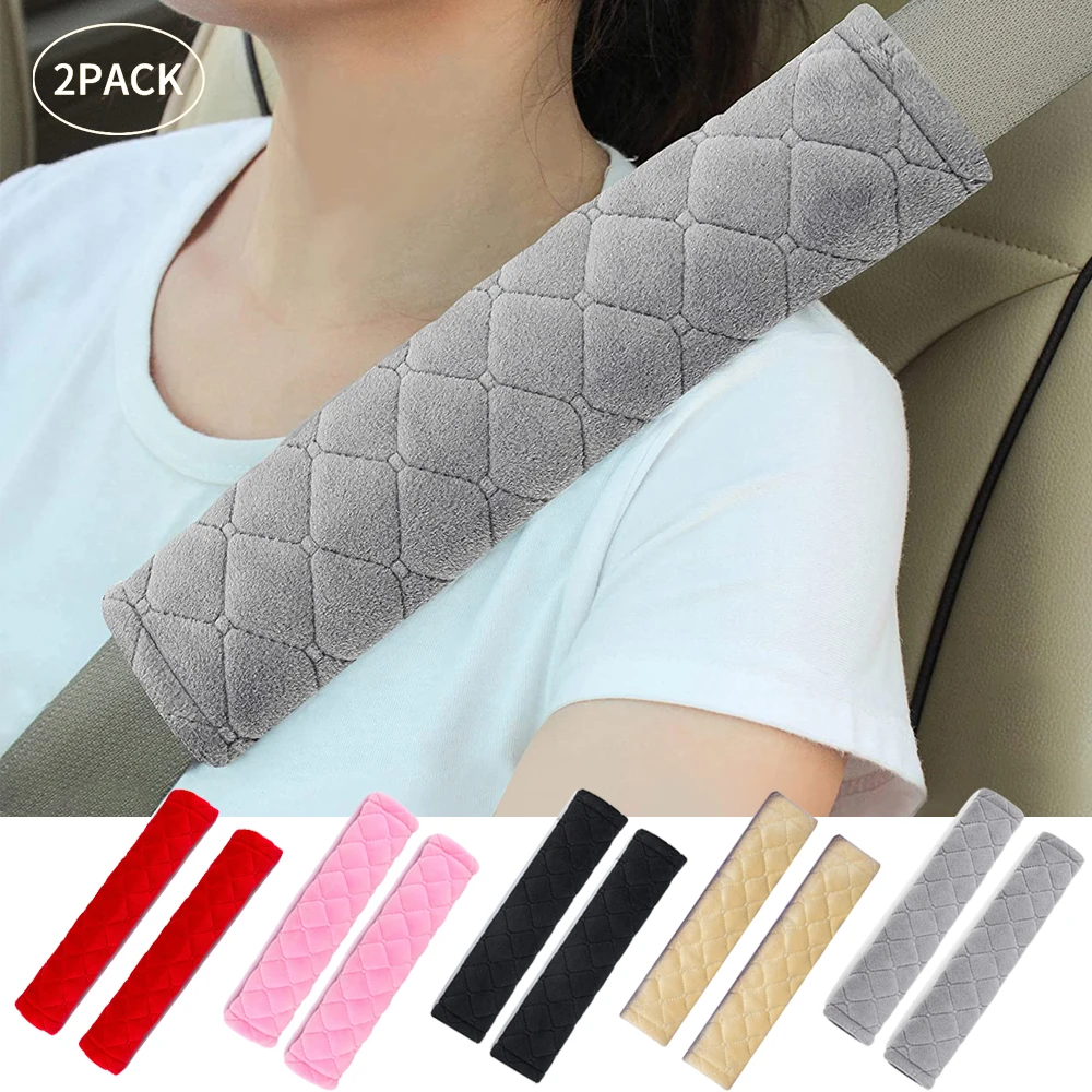 2PCSCarSeatBeltCoverSeatbeltShoulderPadCushionsFitforAll