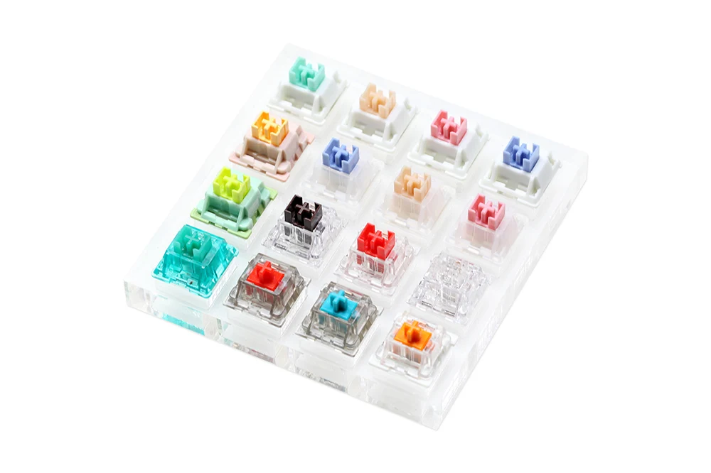 Otm Outemu Switch Tester Silencioso Linear Tátil Oceano Mar Vermelho Limão Roxo Rosa Jade Cal Pêssego Prata Panda Vermelho Silencioso Ciano - Imagem 3