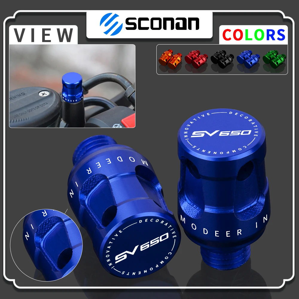 

For SUZUKI SV650 SV650 S SV 650X sv 1000 sv 650 s/x Motorcycle Mirror Hole Plugs CNC Aluminum Bolt M10*1.25 Accessories