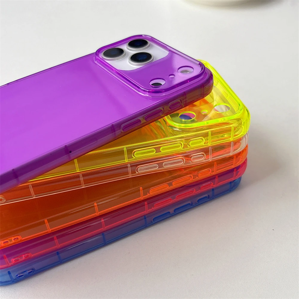 Fluorescent Candy Color Translucent Shockproof Phone Case - Ultra Thin and Slim Design