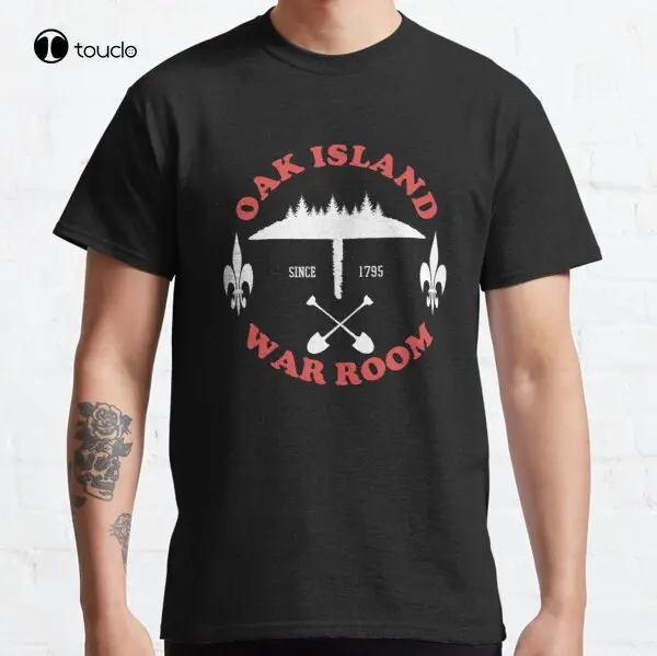 Oak Island Dal 1795 Treasure Hunter Knights Templar Tee Mystery Nova Scotia Classic T-Shirt Tee Shirt Regalo Personalizzato Streetwear