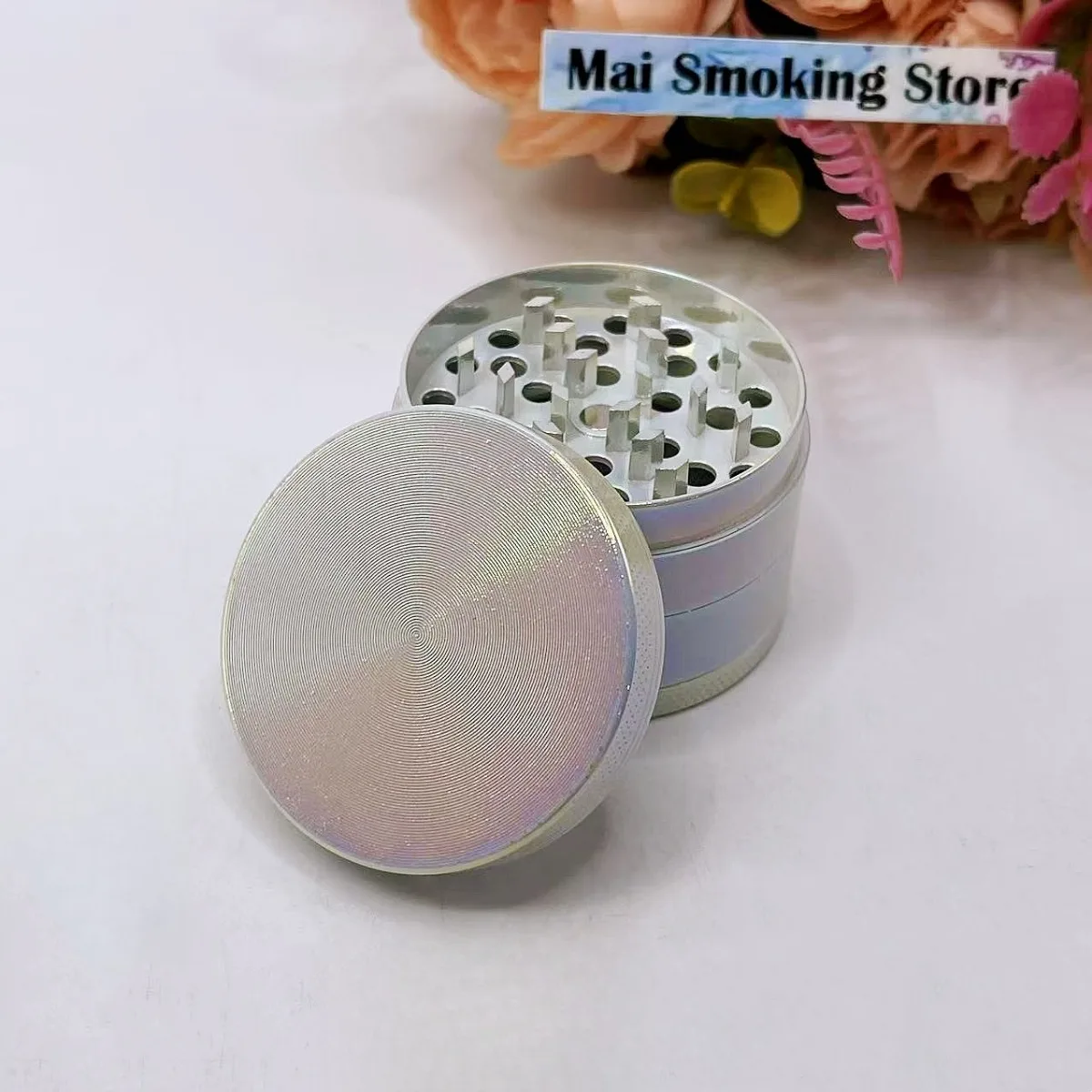 Nut Spice Grinder Herb Grinder Herb Spice Grinder 1.6/2inch Metal 4-layers Manual Salt Mill Spice Mortar