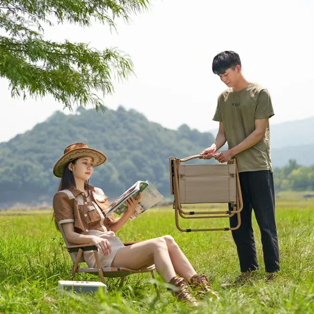 휴대용 접이식 캠핑 낚시 의자 - 초경량, 낮은 배낭, 야외 관광, 해변 신라 플레그블