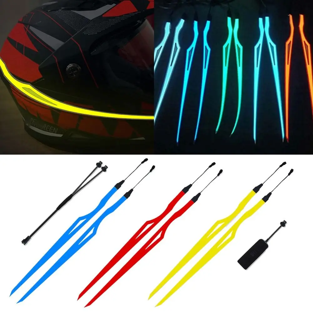 

Flashing Motorcycle Helmet Light Luminous Sticker Battery Powered Cold Light Mod Kit Reflector Decoration Accessories