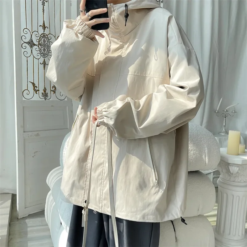 2023 fashion men's bomber jacket men's windbreaker zipper coat spring and autumn loose jacket men's casual sportswear