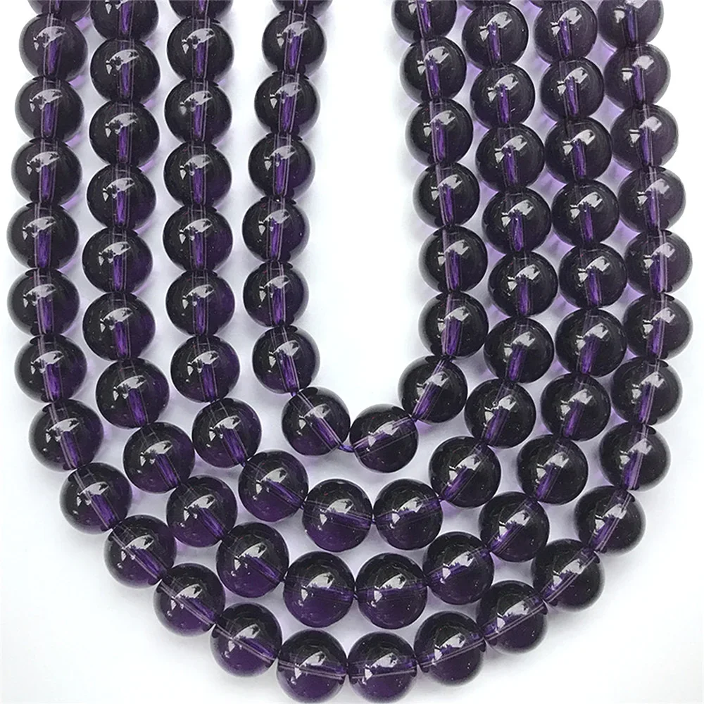 

Glass Beads for Jewelry Making Sales with Free Shipping 4-12mm Imitation Amethyst DIY Necklace Bracelet Charming Accessories