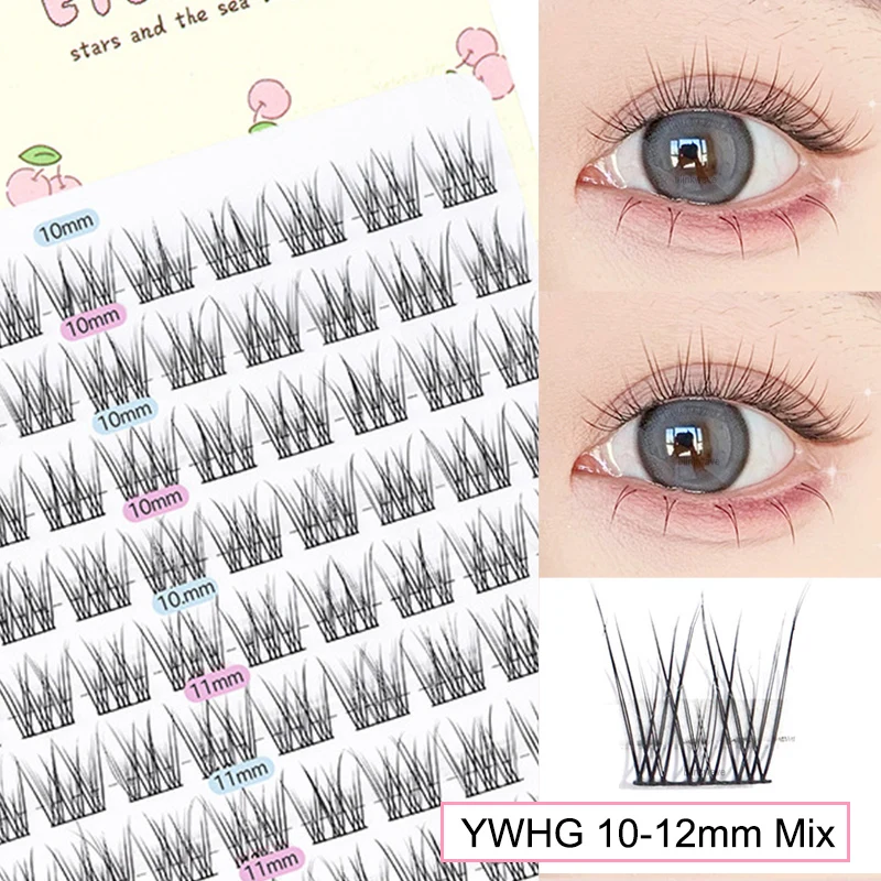 Sunflower Lashes - Brown Manga-Inspired Natural Soft Eyelashes, Large Capacity