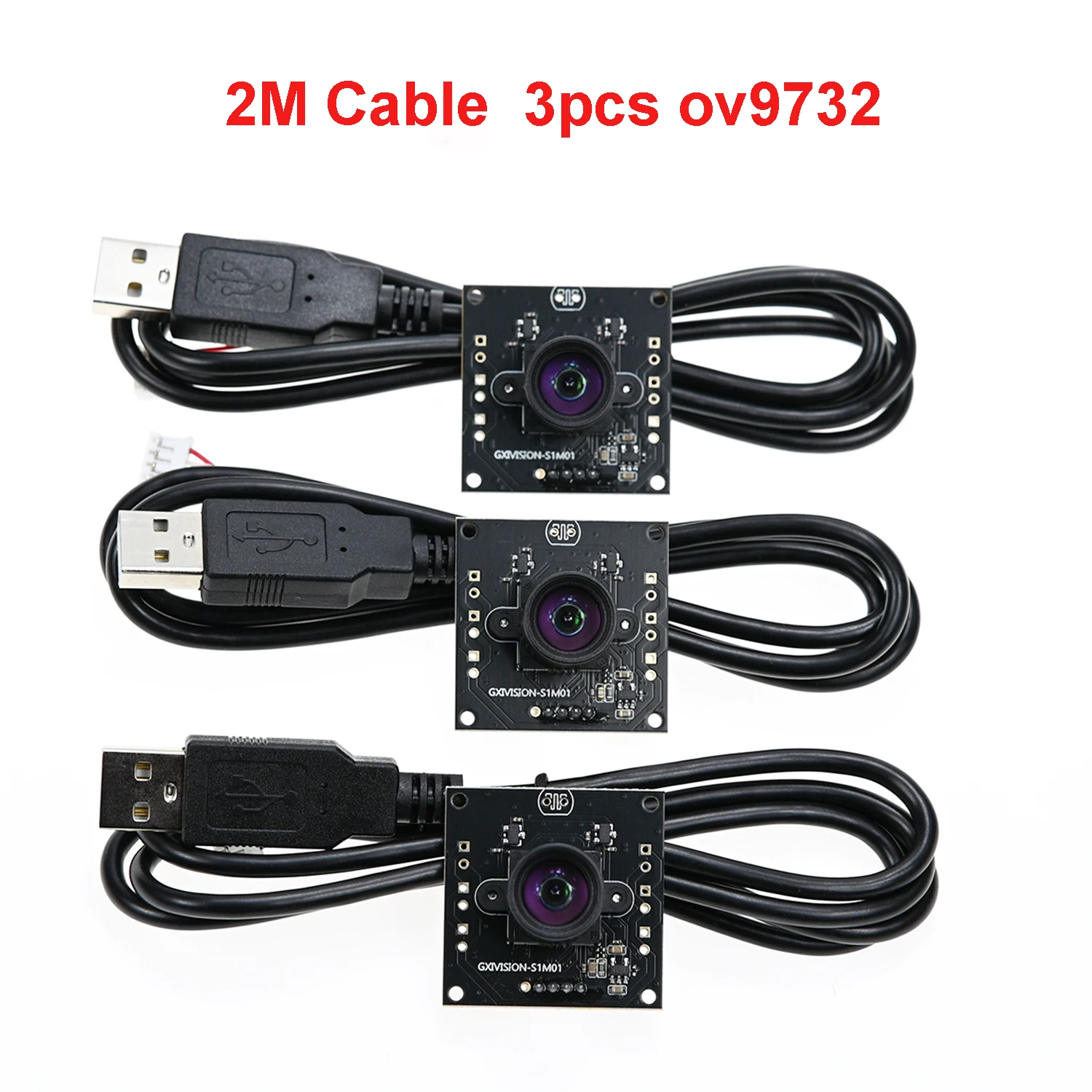 GXIVISION OV9732 Camera Module 2M Cable 100 Degree 30FPS No Distortion 3PCS/1PCS ,Compatible For Autodarts.io DIY,USB Drive Free 4
