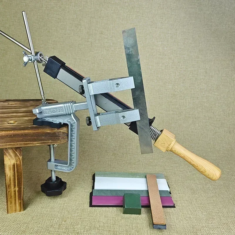 Knife Sharpener Kitchen Knife Sharpener Knife Sharpening Stone Diamond Sharpening Stone Fixed Knife Sharpener Kitchen Sharpening Stone Aluminum alloy Angle Sharpeners Professional Grinding System Whetstone Woodwork