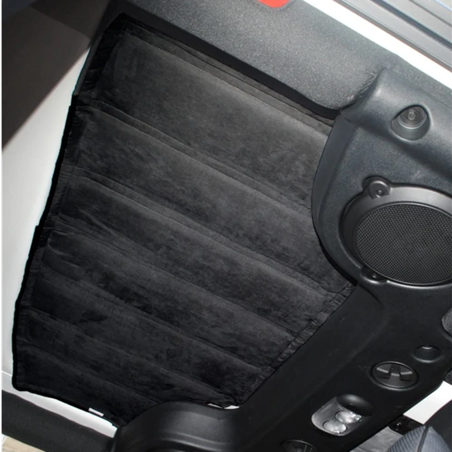 For Jeep Wrangler JK JL 2012- Sound Heat Insulation Pad 2/4 Doors Headliner Hardtop Rear Window Ceiling Roof Heat Insulation