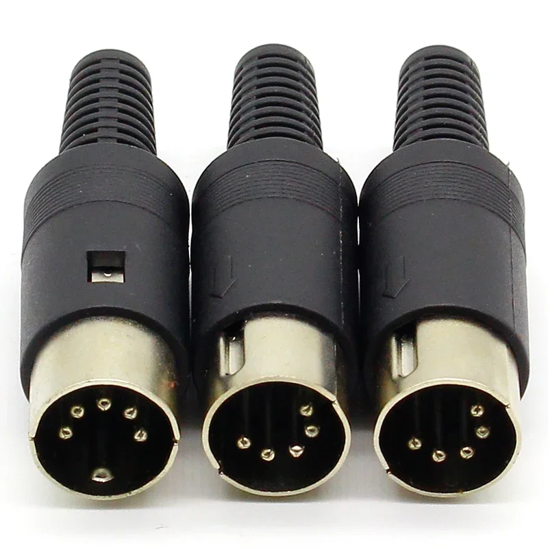 Cable Connector 3pcs/lot DIN male Plug Cable Connector 5 Pin Plastic Handle