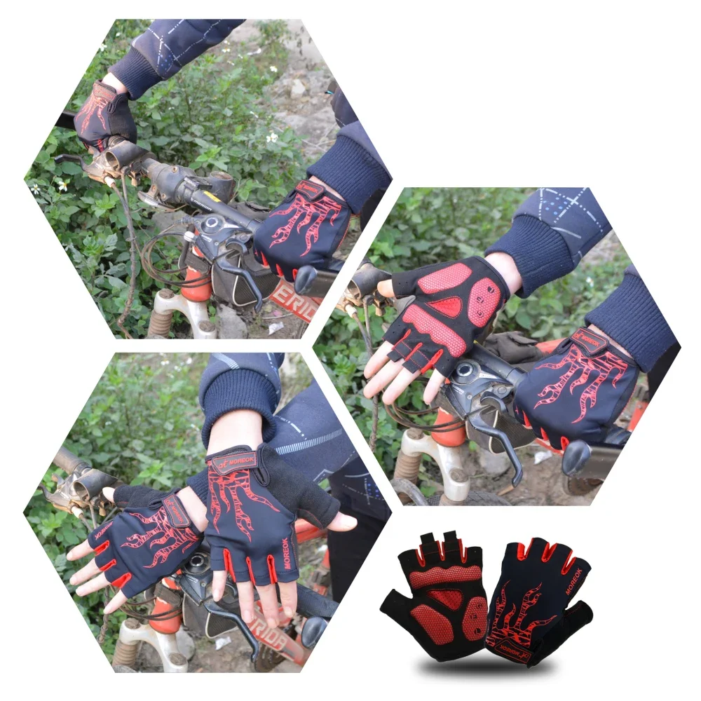 Bike Gloves 5MM SBR Pads Mountain Bike Gloves Breathable Bicycle Gloves Non-slip Road Biking Cycling Glove for Men Women 6