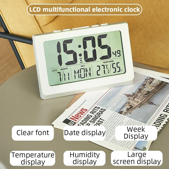 LCD ℃/℉ Digital Wireless Indoor/Outdoor Thermometer Clock