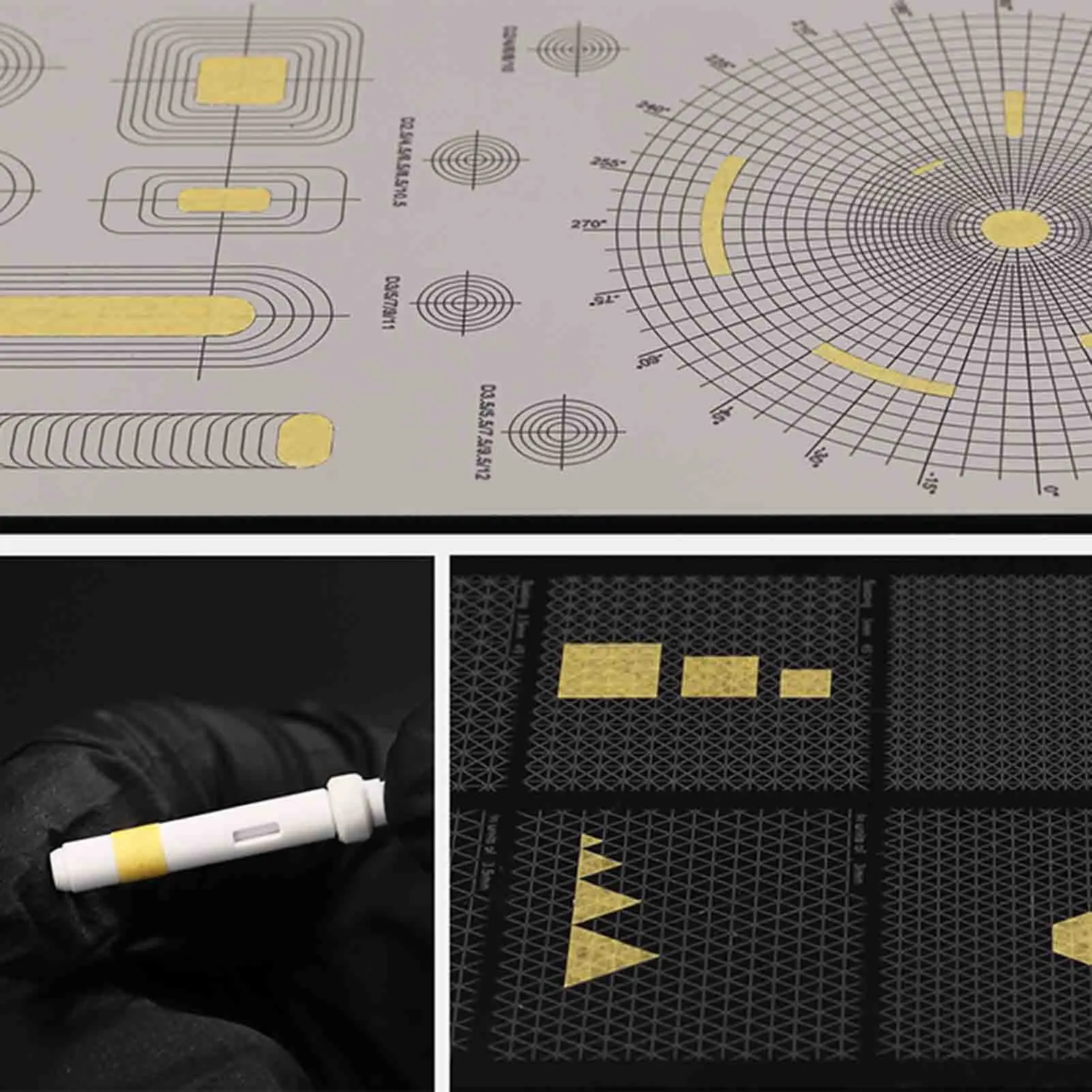 DSPIAE MASKING TAPE CUTTING MAT(CONCENTRIC CIRCLES) AT-ECC AT-ECA AT-ECB AT-ECD model tools