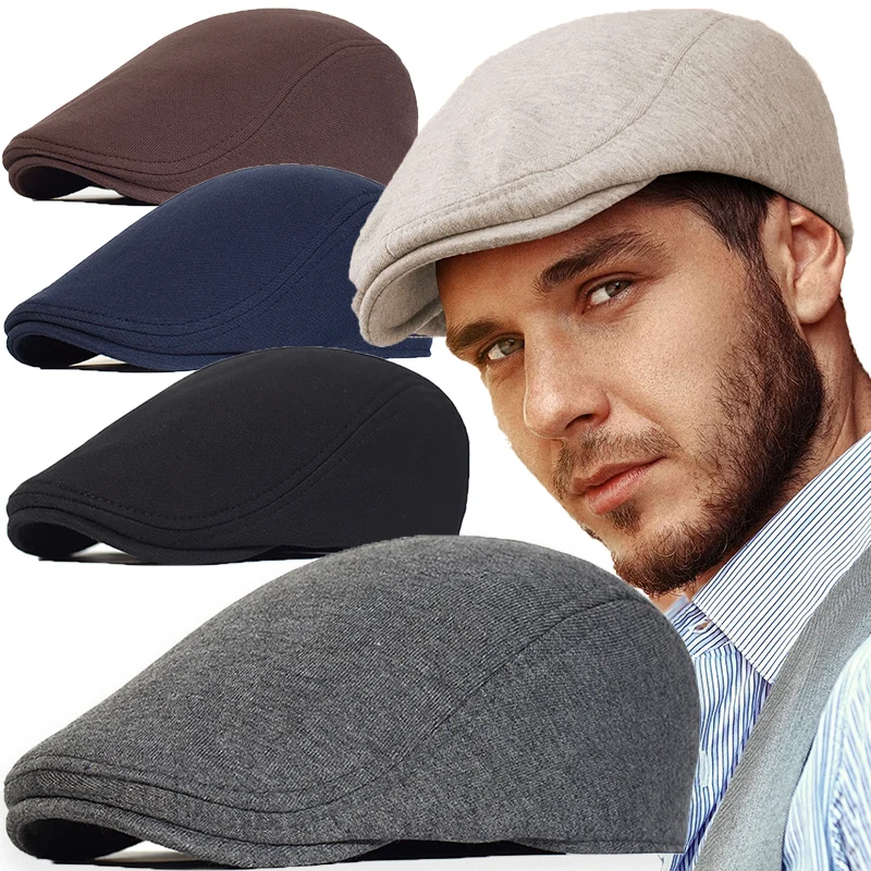 Men's Flat Cap Gatsby Newsboy Hat Driving Cabbie Hunting Cap Street