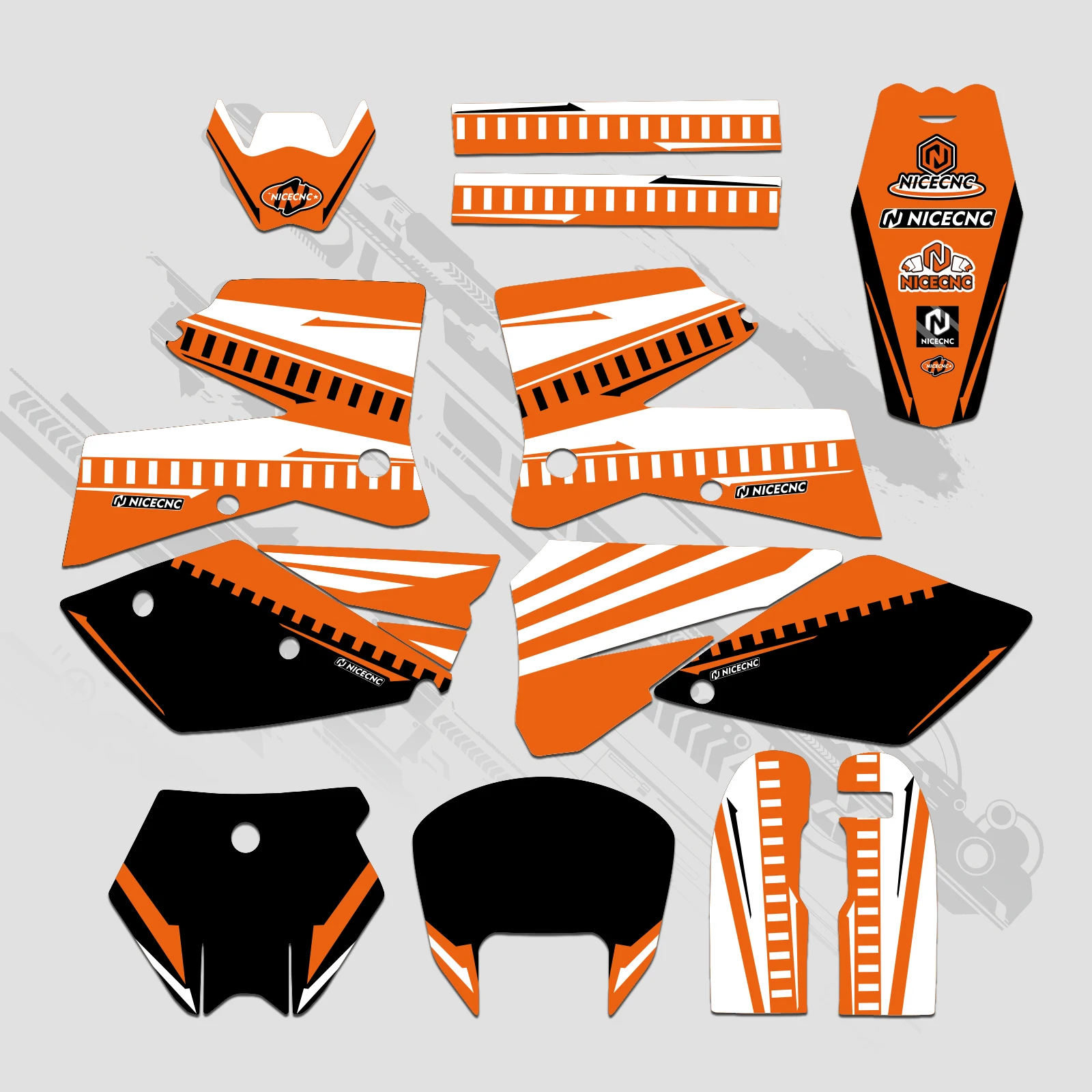 NICECNC Aufkleber für KTM SX 125 SX 250 SX 300 SXF 250 SX-F 350 SXF 450 2005 2006, Motocross-Grafik-Hintergrund-Aufkleber, individuell anpassbar – Detail 5