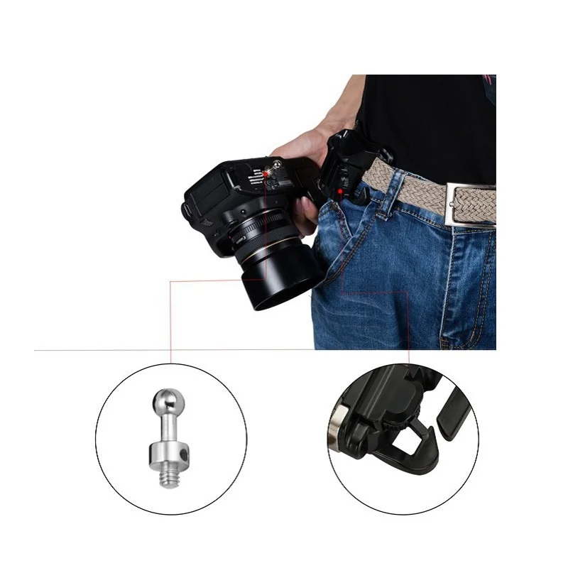 Fast Loading Camera Photo Holster Waist Belt Buckle Button Straps Accessories Fo