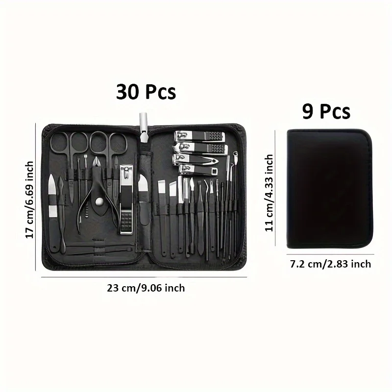 Nail Clipper Set 30 PCs Manicure Pedicure Stainless Steel