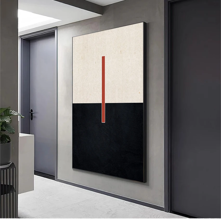 Minimalist Abstract Color Marks Canvas Wall Art