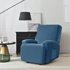 1 Seater Stretch Velvet Recliner Sofa Cover  Armchair Covers Elastic Single Sofa Slipcovers for Living Room Solid Color 5