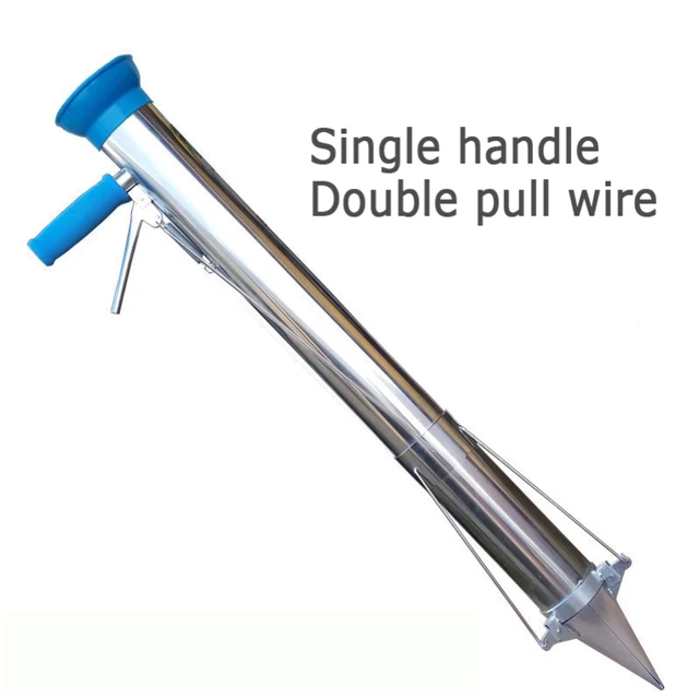 Új Gyors Vetőmag Rozsdamentes Acél Kézi Ültetvényes Palántát Átültető Eszköz Vetőgép Zöldség Ültetési Kerti Kézikönyv - Image 3