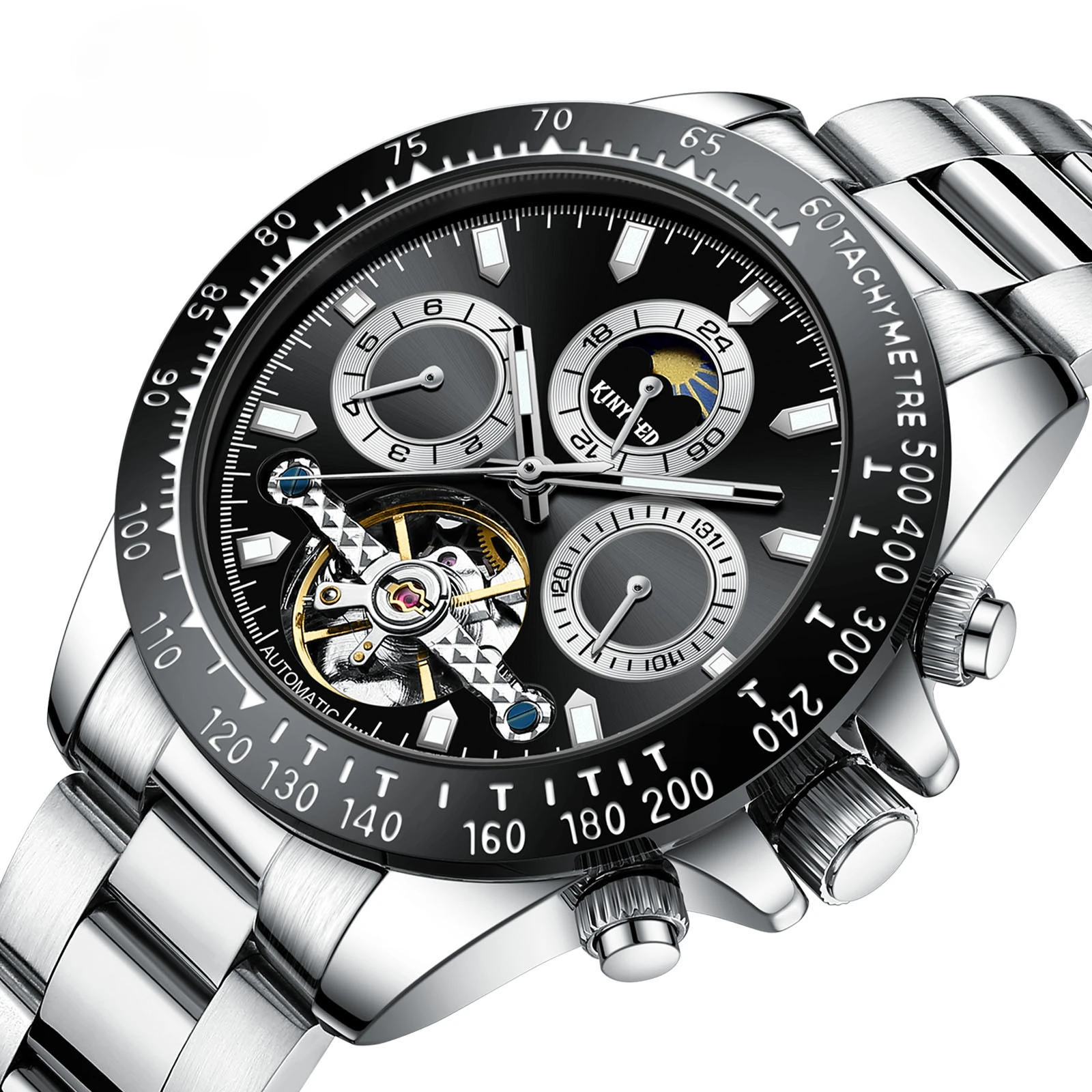 Automatic With Winding Men Winner Mechanical Wrist Watch Machine Classic Watches For High Quality Elegant Man Waterproof Uhr