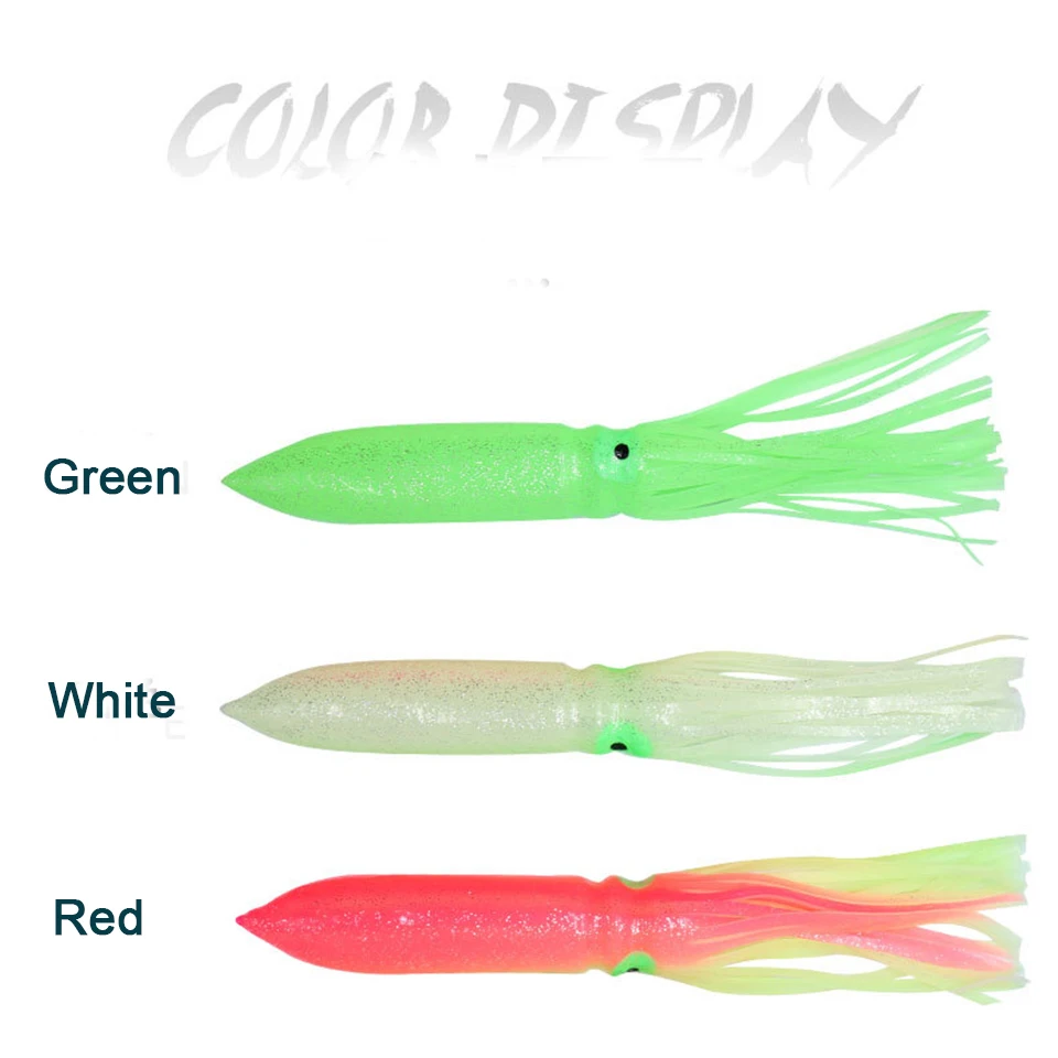 Lot De 60 Leurres Souples Pêche En Mer - Jupe Calmar Poulpe - Taille 6 à 18 Cm - Multicolore
