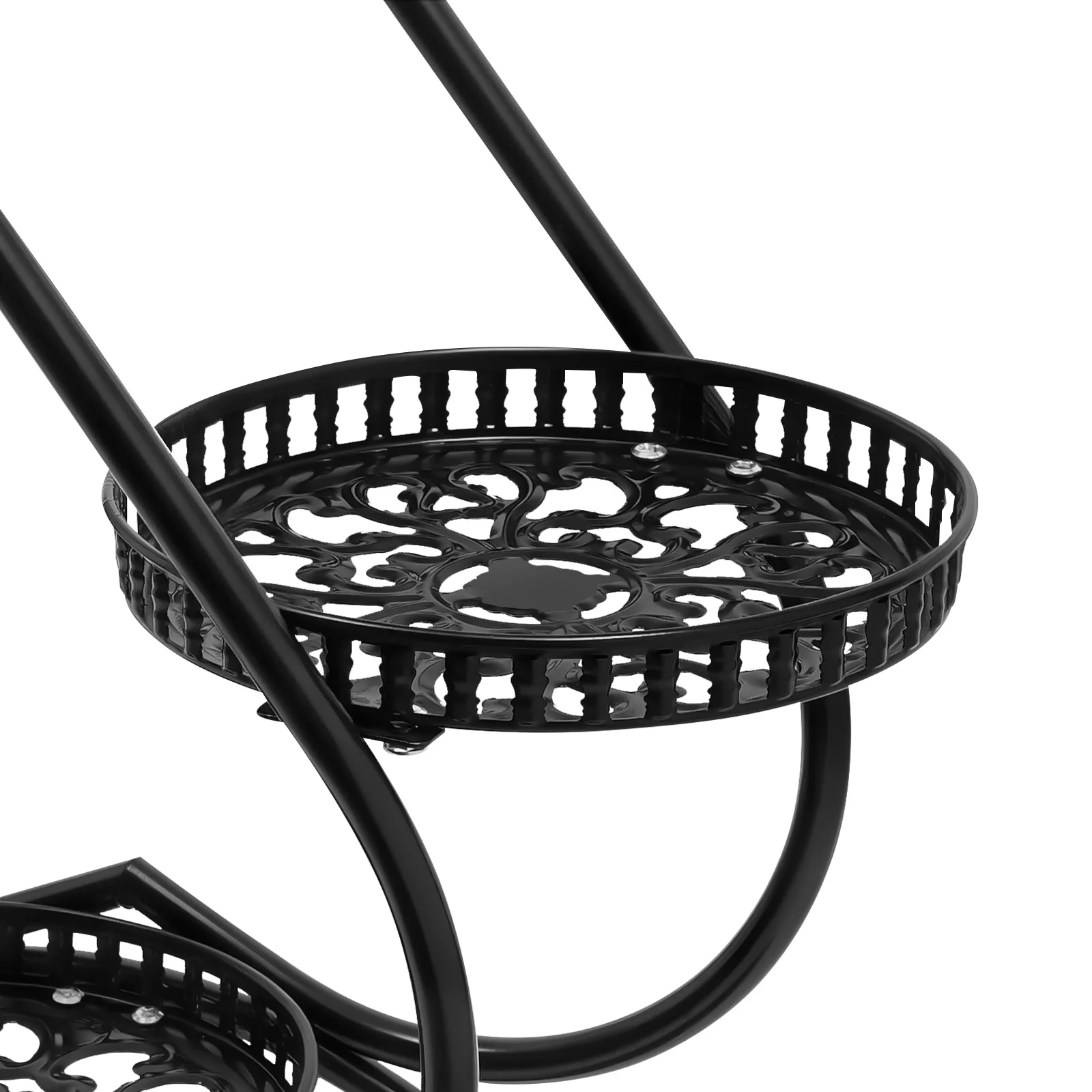 Herzförmiger Blumentopfhalter, 6-stufiger Pflanzenständer, 73 x 28 x 80 cm, mehrstufiger Ausstellungsständer aus Eisen für Zuhause, Büros, Geschäfte – Detail 15