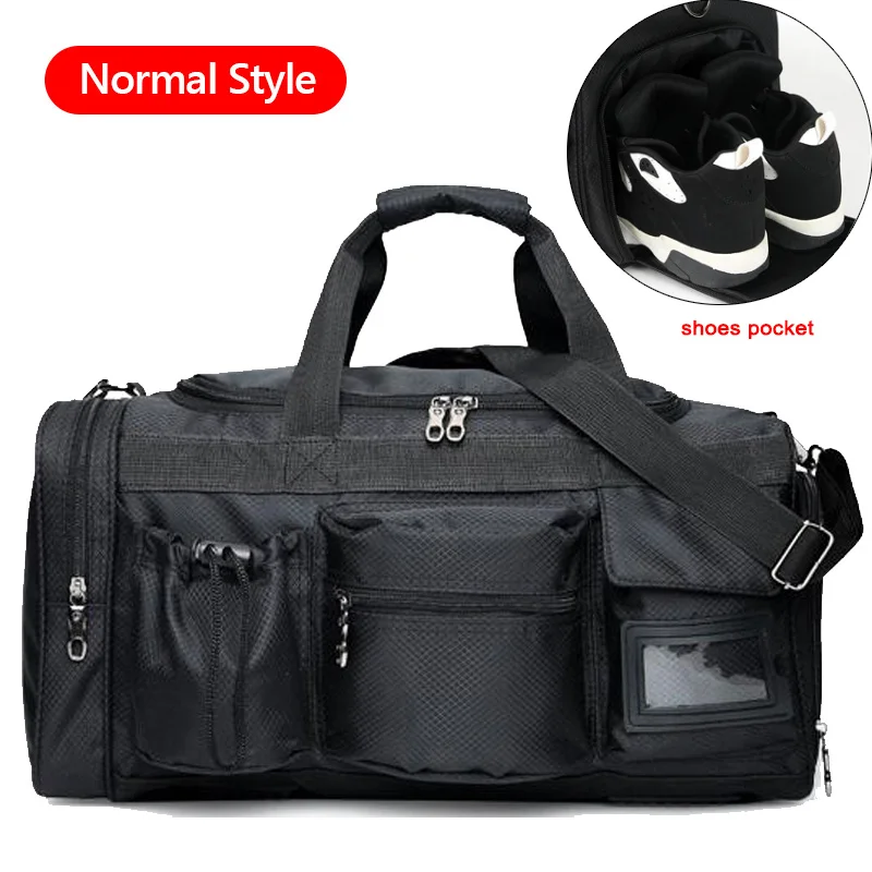 Black Men Shoulder Bags Travel Outdoor Sports Gym Bag Luggage Travelling Sports Handbags Crossbody Fitness Gym Bags Male XA311A
