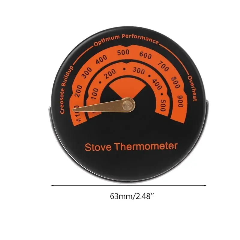 

Efficient Alloy Magnetic Stove Thermometer Heat Powered For Wood Log Burning Stove Fireplace Burner Fireplace Fan Thermometer