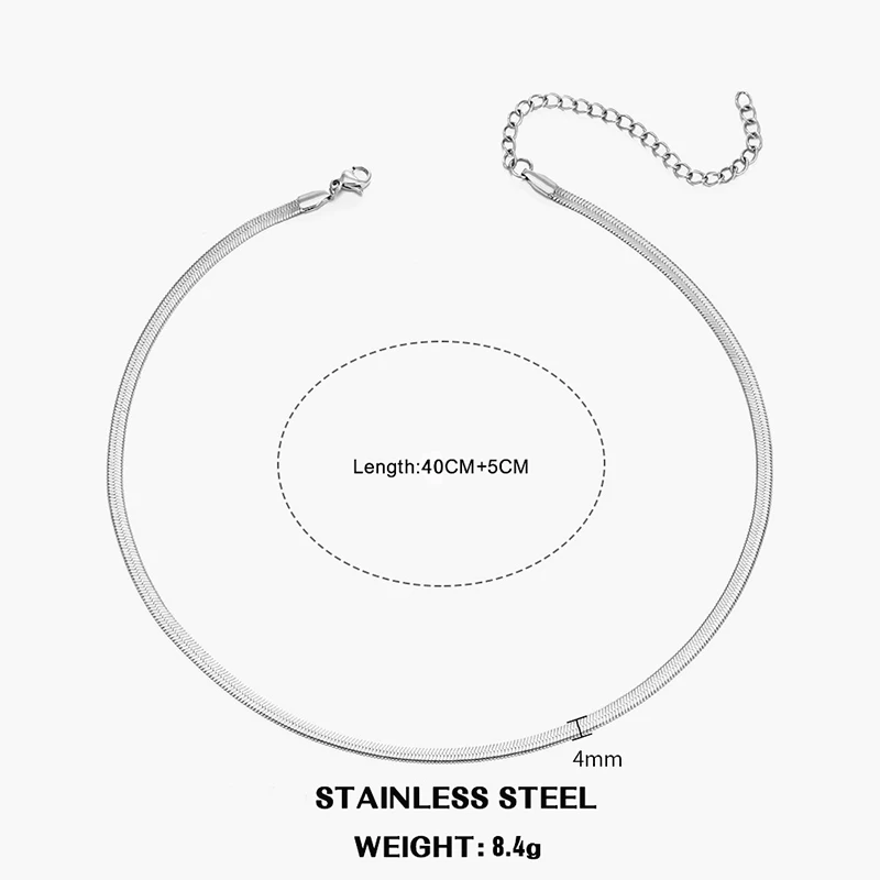 Silver-4mm-40cm
