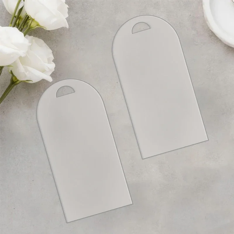 Acrylic Wedding Place Card 2MM Thick Acrylic Name Tag Arch Clear Wedding Decoration Seating Cards DIY Hanging Sign 20/50Pcs place card holders place cards acrylic sign holders
