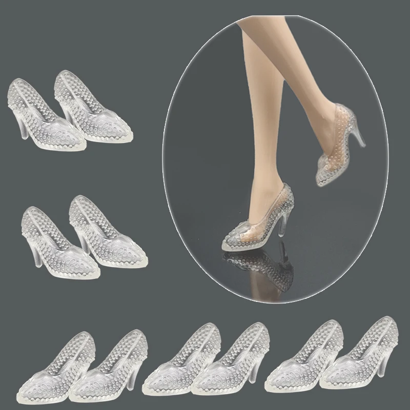 1pair Crystal Shoes 1/6 High-heel Shoes for 11.5