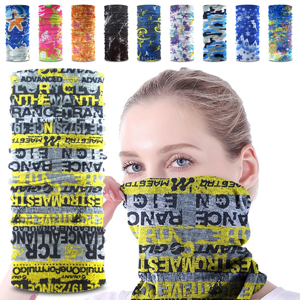 

Multi-style Magic Neck Scarf Windproof Headband Printing Cycling Scarfs Ski Fishing Headwear UV Face Mask Bandana Shield Mask