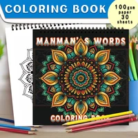 30 Sheets Adult Spiral Colouring Book, 8.3x 8.3 inches 100gsm Thick Paper, Perfect for Back to School Gifts, Halloween Gifts 2
